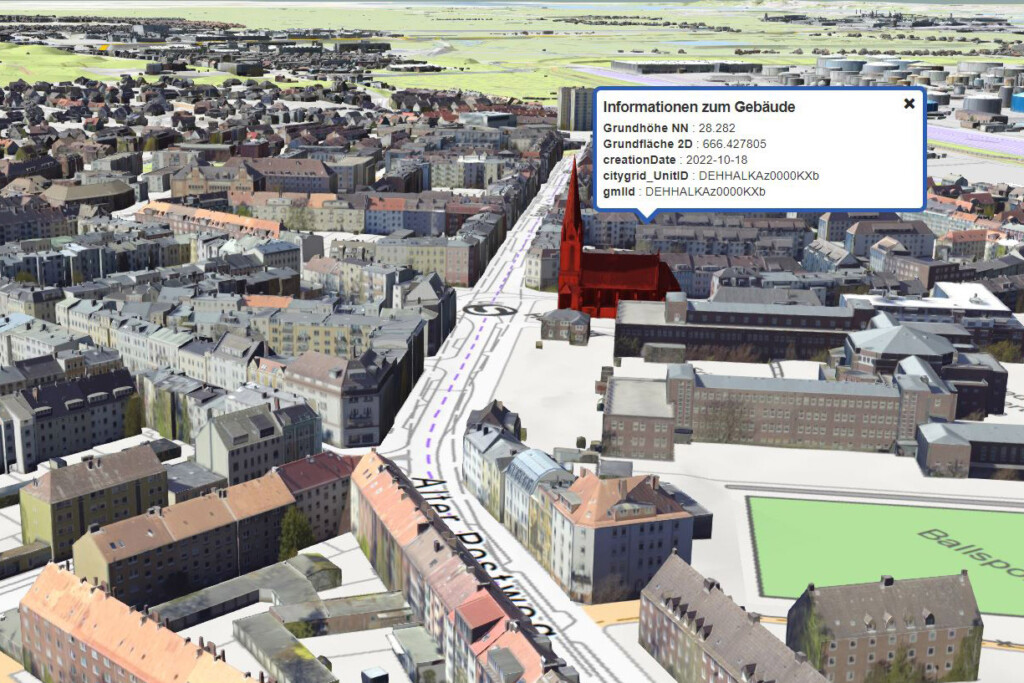 3D-Ansicht von Hamburg